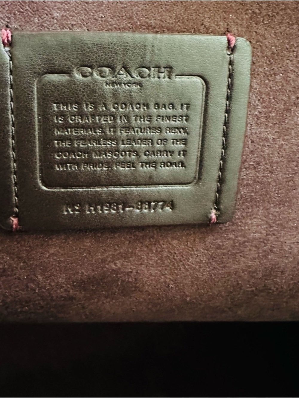 NEVER USED — Coach Deep Red Ombré
Highline Tote: Rainbow Rexy Dino and
Carriage - Picture 8 of 10